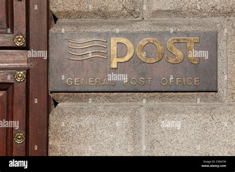 Sign Outside The General Post Office At Oconnell Street In Dublin