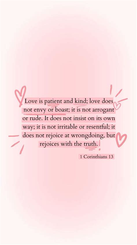 1 Corinthians 13 Pink Wallpaper 💕 In 2024 Motivational Bible Verses