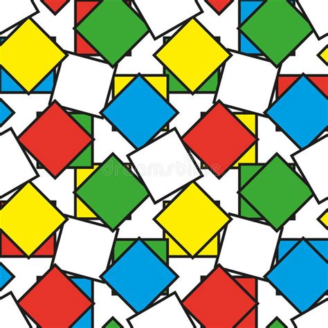 Colorful Squares As Seamless Pattern Stock Illustration - Illustration ...