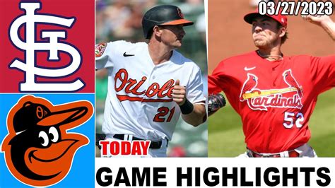 Baltimore Orioles Vs St Louis Cardinals Highlights MLB Pre Season