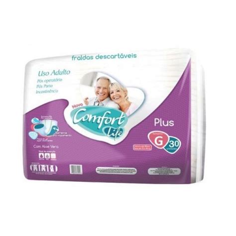 TC Fraldas Fralda Geriátrica Comfort Life Plus tamanho G 30 unidades