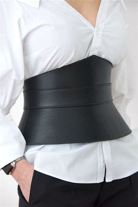 Black Leather Corset Belt With Peplum Corset Belt Outfit Peplum Belt Leather Corset Belt