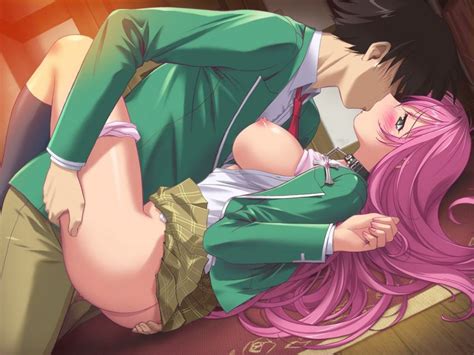 Rule 34 Female Akashiya Moka Blush Green Eyess Kissing Kissing Long Hair Oppai Pink Hair R1