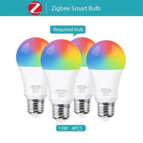 18W Zigbee 3 0หลอดไฟ Led RGB WW CW E27 Tuya สมารทโฮมโคมไฟ Led เขา