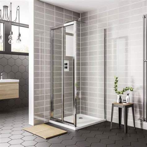 Essential Spring2 900mm Bifold Shower Door Best Prices