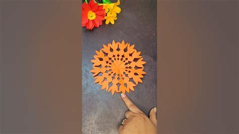 How To Make Paper Rangoli Design Easy Craft Youtubeshorts Trending Rangoli Design Diy