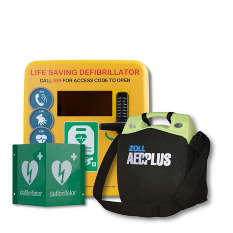 Buy Zoll Aed Plus Semi Automatic Defibrillator And 4000 Locked Outdoor Cabinet In Yellow Defib Store