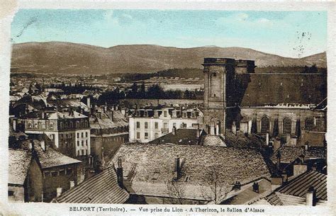 Belfort Vue Prise Du Lion Horizon Ballon Alsace Carte Postale