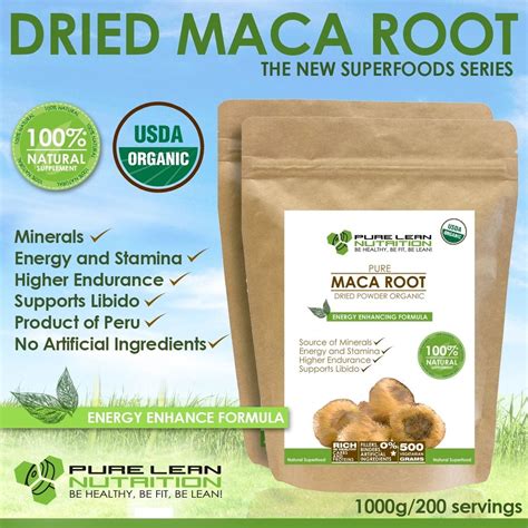 Maca Premium Organic Usda Certified 1kg Superfood Powder Made In Peru