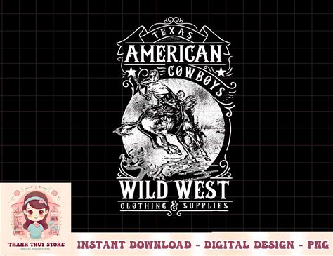 American Cowboys - Wild West Texas Rodeo Vintage PNG - Inspire Uplift