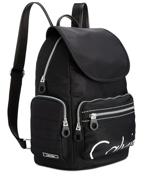 Calvin Klein Nylon Logo Backpack Macys