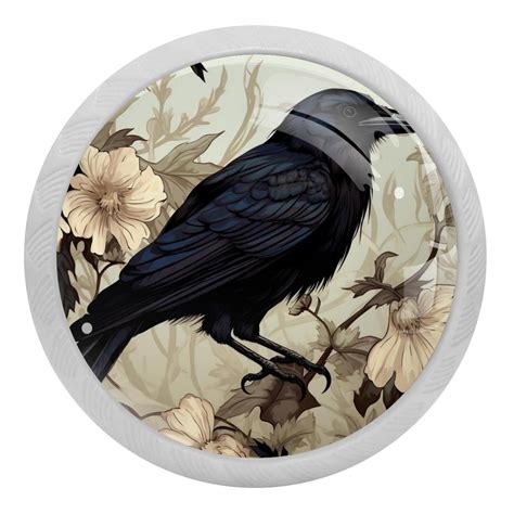 Crow Glow In The Dark Fluorescent Drawer Pulls Round 4 Pack