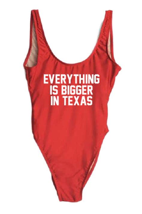 Everything Is Bigger In Texas Bathing Suit Red Shopperboard