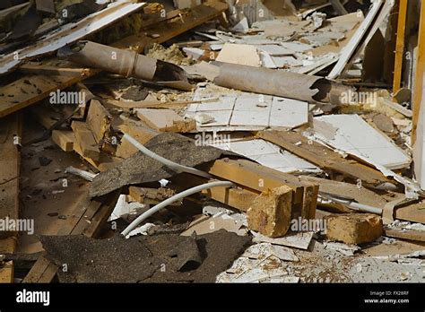 Debris pile closeup Stock Photo - Alamy