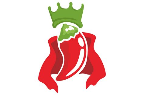 King Red Chilli Logo Icon On Transparent Background 24042296 Png