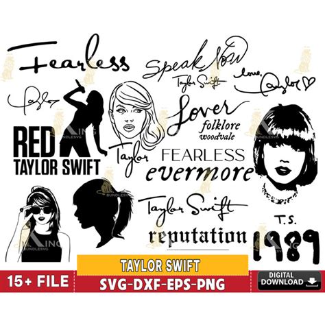 15 File Taylor Swift Svg Bundle Inspire Uplift