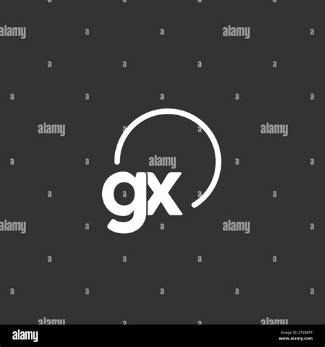 Gx Initial Logo With Rounded Circle Vector Graphic Stock Vector Image And Art Alamy