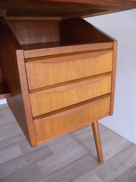 Mid Century Danish Teak Desk By Gunnar Nielsen Tibergaard For