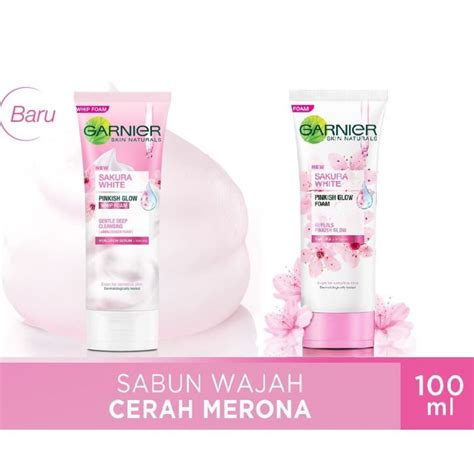 Jual Garnier Sakura White Pinkish Glow Cleanser Foam 100ml Garnier