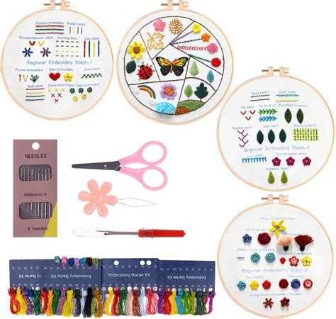 Vellbong Embroidery Kit For Beginners Sets Embroidery Stitch