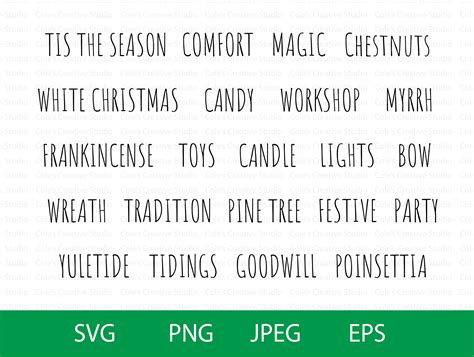 115 Christmas Word Svg Bundle Christmas Svg Svg Files Christmas