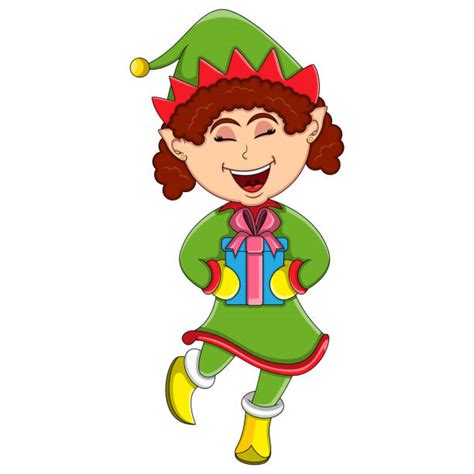 Best Christmas Elves Dancing Illustrations Royalty Free Vector