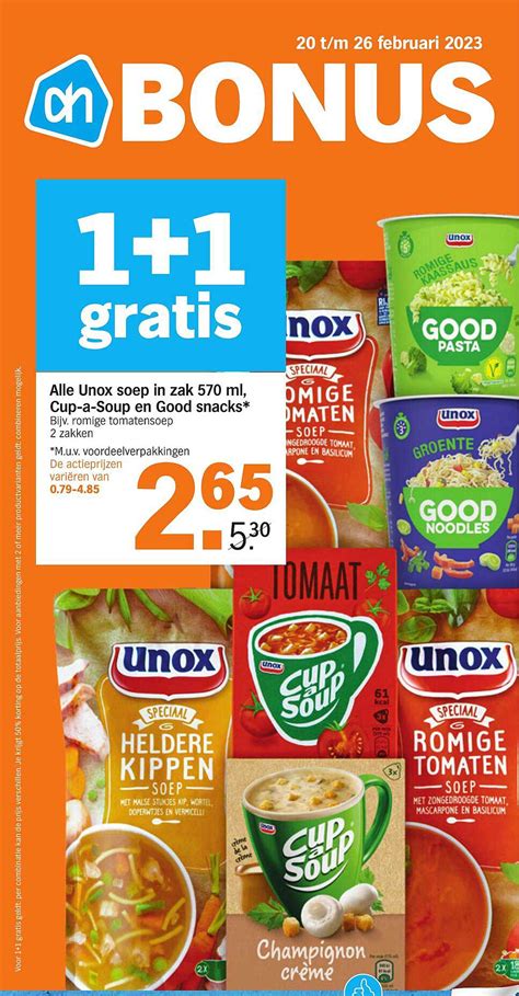 Alle Unox Soep In Zak Ml Cup A Soup En Good Snacks Aanbieding Bij