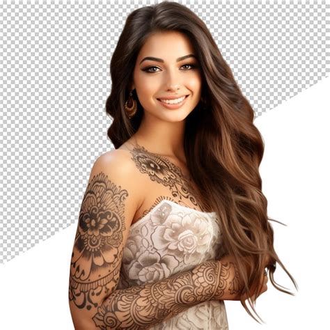 Premium Psd A Woman With A Tattoo On Her Arm And A Tattoo Of A Woman