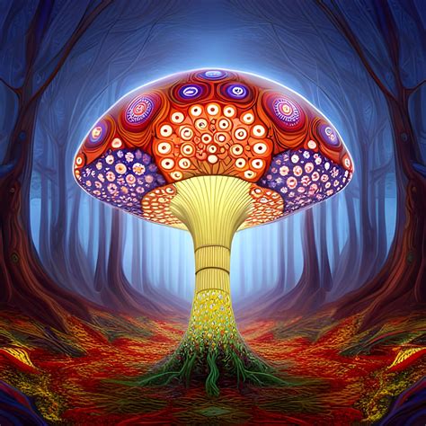 Trippy mushroom - AI Generated Artwork - NightCafe Creator