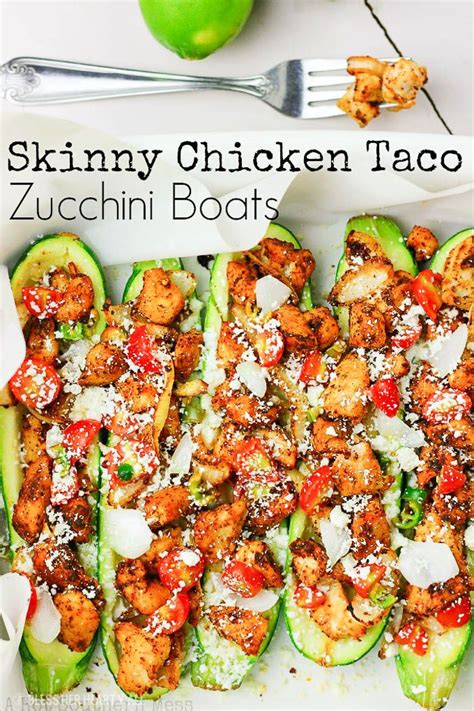 Low Carb Gluten Free Chicken Taco Zucchini Boats Zucchini Boat