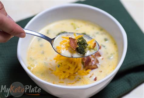 Keto Broccoli Cheddar Soup Myketoplate