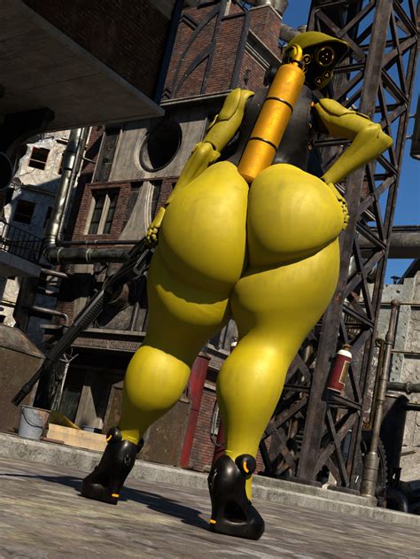 Rule 34 3d Android Android Girl Ass Focus Ass Grab Big Ass Bubble Butt Female Gun Haydee