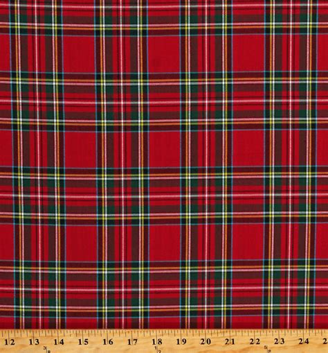 Cotton Red And Green Plaid Patterned House Of Wales Plaids Cotton