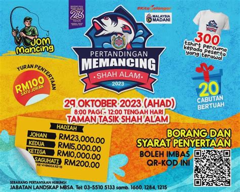 Pertandingan Memancing Mbsa Tawar Hadiah Wang Tunai Lebih Rm