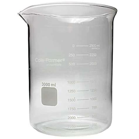 Cole Parmer Essentials Plus Griffin Low Form Beaker Glass 3000 Ml From Cole Parmer Canada