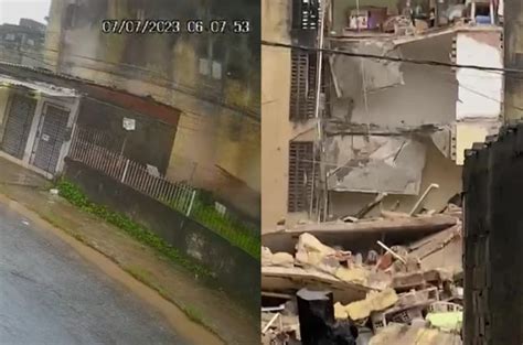 Vídeo mostra momento em que prédio desaba no Grande Recife e deixa