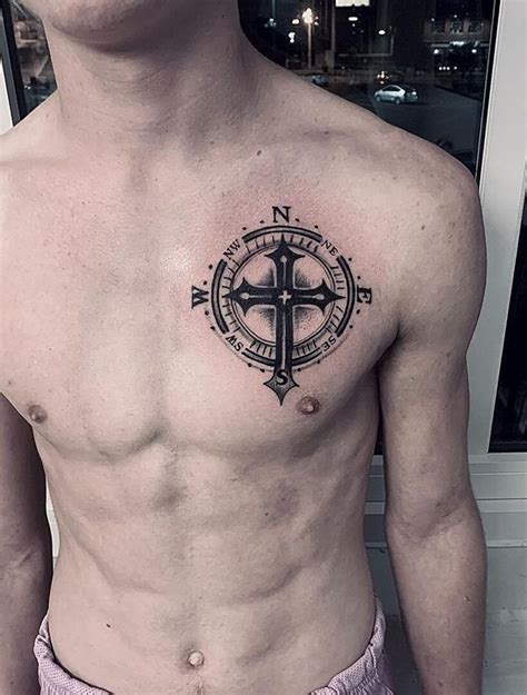 Cross Tattoo For Men On Chest