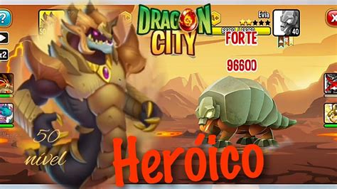 Dragon City Testando Dragão Heróico Terreno Nobre level 50 A YouTube