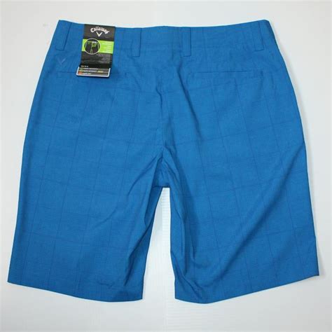 Callaway Callaway Mens Blue Plaid Golf Shorts Size 34 Nwt Msrp 85