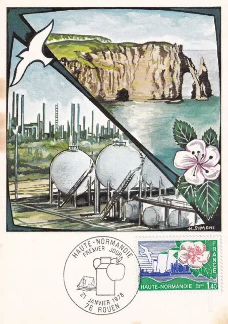 CARTE POSTALE 1ER jour 1978 Régions La Haute Normandie 2 EUR 2 70