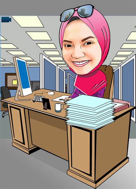 Jasa Karikatur Murah Karikatur Aktivitas Kerja Kantor