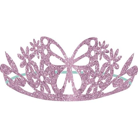 Glitter Flutter Tiaras 8ct Party City