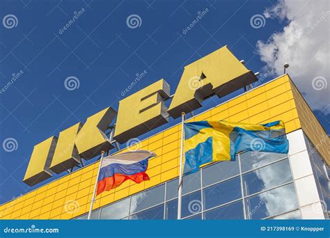 Ikea Logo On Store Facade Editorial Stock Image Image Of Symbol