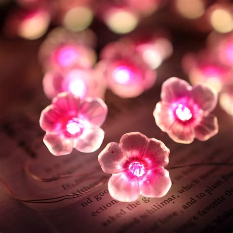 Cherry Blossom Fairy String Lights Sakura Pink Flower