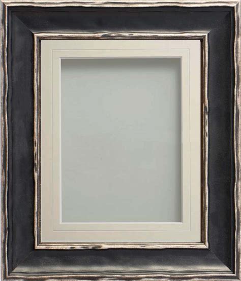 Trendle Antique Black 10x10 Frame With Ivory V Groove Mount Cut For