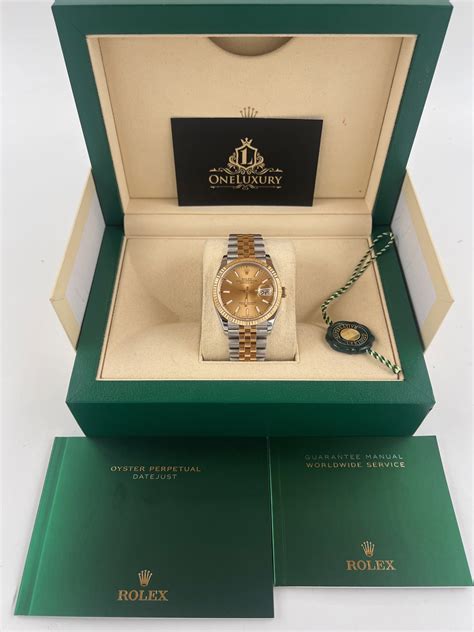 Rolex Datejust 36 Ref 126233 Champagne Dial OneLuxury