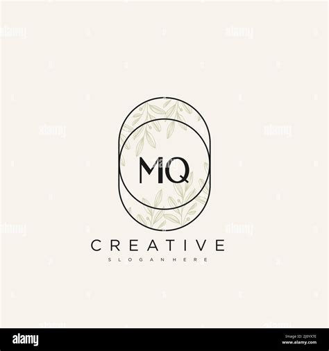 Mq Initial Letter Flower Logo Template Vector Premium Vector Stock