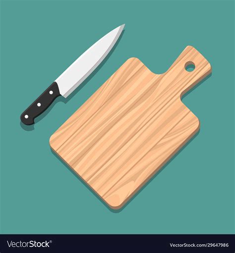 Knife And Cutting Board Royalty Free Vector Image