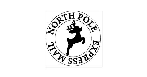 North Pole Express Mail Reindeer Self-inking Stamp | Zazzle