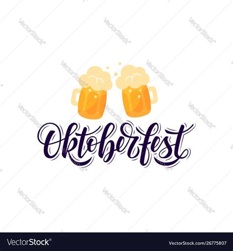 Oktoberfest banner design in flat style Royalty Free Vector